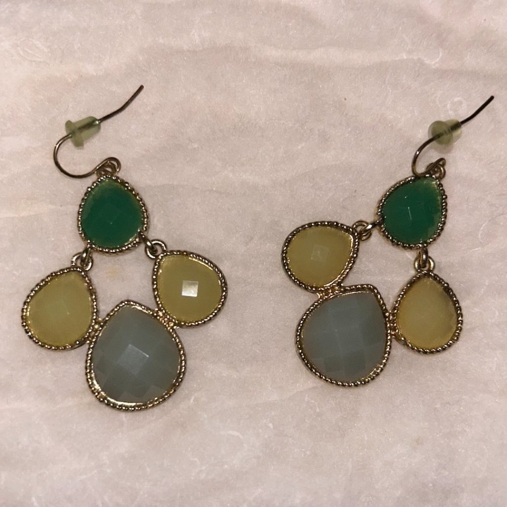 Gold and Jewel Earrings